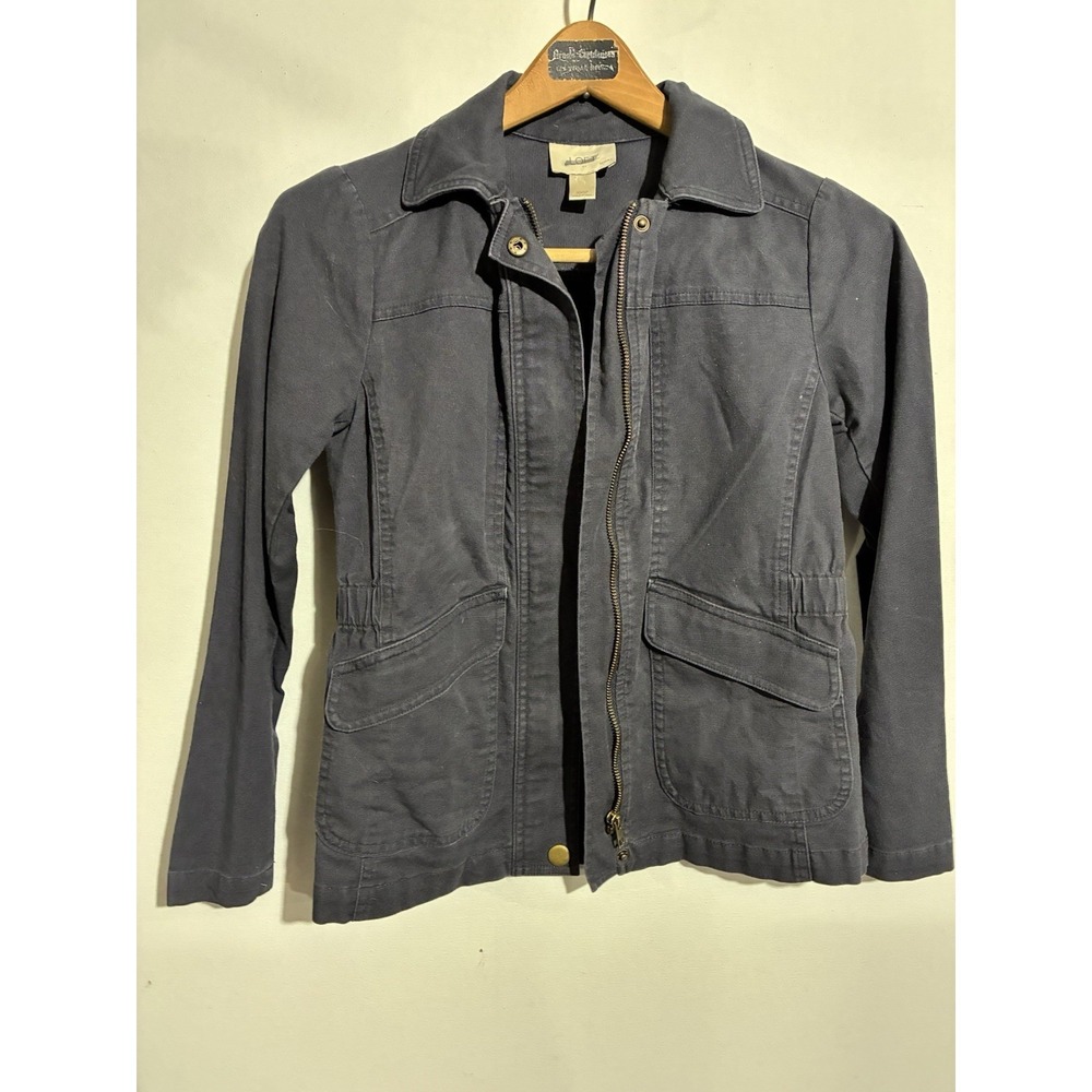 Loft Blue Navy Military Blazer Jacket Womens XXS Petites Casual Preppy
